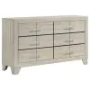 Coaster Fine Furniture 225063 Trenton - 6-Drawer Bedroom Dresser - Rustic Cream