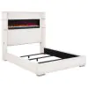 Coaster Fine Furniture 306032Q Tisdall - Upholstered Queen Fireplace Bed - Cream