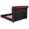 Coaster Fine Furniture 360341KE-S4 Devon - 4 Piece Eastern King Bedroom Set - Wine Red And Dark Oak