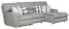 Jackson Furniture Industries 615/06/04/03-38 Jackson Furniture Industries 615/06/04/03-38 Rockport - 3 Piece Power Reclining Sectional With 1 RSF Lay-Back Chaise, 1 Armless Chair And 1 Lay-Flat Recliner - Gray