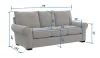 Jackson Furniture Industries 215203-1866/28-2638/45 Alden - Sofa - Stone