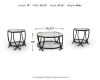 Ashley Furniture T115-13 Tarrin - Occasional Table Set (Set of 3) - Black