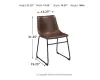 Ashley Furniture D372-01 Centiar - Dining UPH Side Chair (Set of 2) - Brown / Black