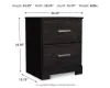Ashley Furniture B2589-92 Belachime - Two Drawer Night Stand - Charcoal