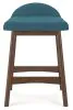 Ashley Furniture D615-324 Lyncott - Upholstered Barstool (Set of 2) - Blue / Brown