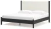 Ashley Furniture B2616B8 Ashley Furniture B2616B8 Cadmori - King Upholstered Panel Bed - Black / White