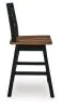 Ashley Furniture D634-224 Ashley Furniture D634-224 Wildenauer - Swivel Stool (Set of 2) - Brown / Black