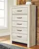 Ashley Furniture B331/31/36/46/57/54S/95/B100-13 Ashley Furniture B331/31/36/46/57/54S/95/B100-13 Bellaby - 7 Pc. - Dresser, Mirror, Chest, Queen Platform Bed with 2 Storage Drawers - Whitewash