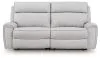 Ashley Furniture PC98802S21 Ashley Furniture PC98802S21 Social Pointe - 2-Piece Power Reclining Loveseat - Pearl / Ash