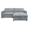 New Classic 27-U1812G-2NP Finn - 2 Piece Sectional (LAF Sofa/Chaise) - Gray
