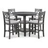 New Classic D1719-52S-GRY Cori - 5 Piece Counter Dining Set - Gray