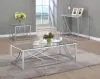 CoasterEssence 720498 Lille - Rectangular Glass Top Coffee Table - Chrome