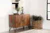 CoasterEssence 959615 Macon - 2 Door Sheesham Wood Storage Accent Cabinet - Gray