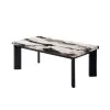 New Classic T3716-3P Strata - Faux Marble 3 Piece Occasional Set (1 Coffee & 2 End Tables) - Black / White