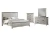 New Classic 00-B3941-14C New Classic 00-B3941-14C Silver Sands - 6/6 King 4 Piece Bedroom Set (Bed, Dresser, Mirror, Chest) - Gray