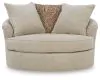 Benchcraft® 6670421 Steelwater Retreat - Oversized Swivel Accent Chair - Latte