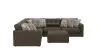 Jackson 3215/36/31/37/12/59-09 Siena - 5 Piece Modular Sectional With Cuddler Seat Cushions And Included Accent Pillows And Cocktail Ottoman - Chocolate