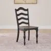 Liberty Furniture 244B-C2000S Liberty Furniture 244B-C2000S Magnolia Manor - Ladder Back Side Chair - Weathered Bark & Antique Black