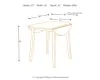 Ashley Furniture D310-15 Hammis - Round DRM Drop Leaf Table - Dark Brown