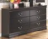 Ashley Furniture B128-31 Huey Vineyard - Six Drawer Dresser - Black