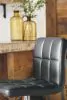 Ashley Furniture D120-130 Ashley Furniture D120-130 Bellatier - Tall UPH Swivel Barstool(Set of 2) - Black / Chrome Finish