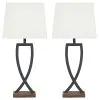 Ashley Furniture L204174 Makara - Metal Table Lamp (Set of 2) - Black / Brown