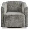 Ashley Furniture A3000330 Bramner - Swivel Accent Chair - Charcoal
