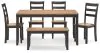 Ashley Furniture D396-325 Gesthaven - Dining Room Table Set (Set of 6) - Natural / Brown