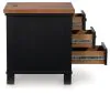 Ashley Furniture T664-7 Wildenauer - Chair Side End Table - Brown / Black