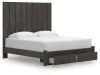 Ashley Furniture PCB3370B9 Fraluna - King Panel Storage Bed - Charcoal
