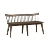 Liberty Furniture 826-C4000B Midland Falls - Spindle Back Bench - Rustic Brown