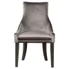 CoasterElevations 121714 Phelps - Velvet Upholstered Dining Side Chair (Set of 2) - Gray