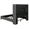 CoasterEssence 301405KE Bancroft - Upholstered Eastern King Wingback Bed - Gray
