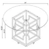 Coaster Fine Furniture 192561BG Starlight - Round Glass Top Metal Dining Table - Chrome