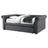 Furniture of America CM1027GY-BED Leanna - Daybed With Trundle - Gray