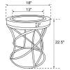 CoasterEveryday 710367 Elise - Round Mirror Top Stainless Steel End Table - Gold