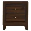 Coaster Fine Furniture 223442 Welsley - 2-Drawer Nightstand Bedside Table - Walnut