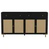 Coaster Fine Furniture 108935BLK Arini - 2-Drawer Cane Door Dining Sideboard Server - Black