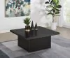 Coaster Fine Furniture 706408 Devar - Square Engineered Wood Cocktail Coffee Table - Black