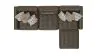 Jackson 3215/36/31/37/12-09 Siena - 4 Piece Modular Sectional With Cuddler Seat Cushions And Included Accent Pillows - Chocolate