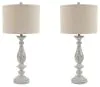Ashley Furniture L235344 Bernadate - Poly Table Lamp (Set of 2) - Whitewash
