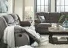 Ashley Furniture 98606/88/86/25 Ashley Furniture 98606/88/86/25 Tulen - 3 Pc. - Reclining Sofa, Loveseat, Rocker Recliner - Gray