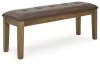 Ashley Furniture PCD592-00 Urbinforte - Large Upholstered Dining Room Bench - Light Brown