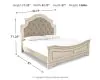 Ashley Furniture B743B6 Ashley Furniture B743B6 Realyn - King Upholstered Panel Bed - Chipped White