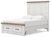 Ashley Furniture B4615B6 Ashley Furniture B4615B6 Savonport - Full Panel Storage Bed With Storage Footboard - White / Brown