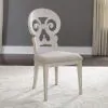 Liberty Furniture 652-C6501S Farmhouse Reimagined - Splat Back Side Chair - Antique White / Chestnut Tops
