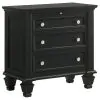 CoasterEssence 201329Q-S5 Sandy Beach - 5 Piece Queen Bedroom Set - Black