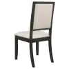 CoasterEveryday 101562 Louise - Upholstered Wood Dining Side Chairs (Set of 2) - Black