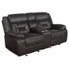 CoasterEveryday 651354-S2 Greer - 2 Piece Upholstered Reclining Sofa Set - Brown