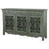 CoasterEssence 950357 Madeline - 3-Drawer Scrollwork Accent Cabinet - Antique Green
